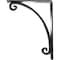 Ekena Millwork Legacy Wrought Iron Bracket, (Triple center brace), Antiqued Silver 2"W x 7 1/2"D x 10"H BKTM02X07X10TLEASV - alternate 2